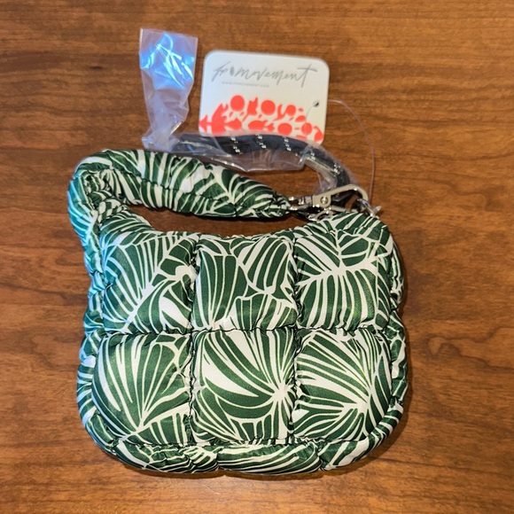 FP Movement by Free People Handbags - FP Movement Printed Micro Pouch in Green & White Toucan Tropics NWT